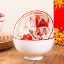 idrop [ 6PCS ] CNY Chinese New Year of Rabbit Ceramic Rice Bowl Set with Chopsticks [ Dazhan Hong Rabbit ] / Set Mangkuk Seramik & Chopstick Tahun Baru Cina Tahun Arnab / 陶瓷套装(兔) 大展宏兔6碗6筷陶瓷套装(吉祥福兔)CNY