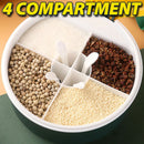 idrop Multi Compartment Grid Seasoning Storage Box with Spoons / Kotak Simpan Rempah Ratus / 美之扬四格塑料调味盒
