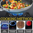 idrop [ 32CM / 34CM ] Stainless Steel SUS316 Frying Cooking Cook Wok with Glass Lid Cover / Kuali Masak Keluli Tahan Karat Bersama Penutup Kaca / 32CM 34CM不锈钢SUS316煎炒炒锅带玻璃盖