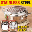 idrop 1.8L Stainless Steel Kitchen Fryer Cooking Pot [ 20CM ]