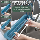 idrop [36cm~50cm] Household Extendable Kitchen Sink Drainage Rack for Cleaning Accessory & Rag Storage