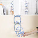 idrop Wall Mounted Multifunctional Stacking Hat & Clothing Hanger / Tempat Penyangkut Topi & Baju Dinding / 壁挂连环衣帽架 创意可挂式丝巾帽子收纳挂架 6只装