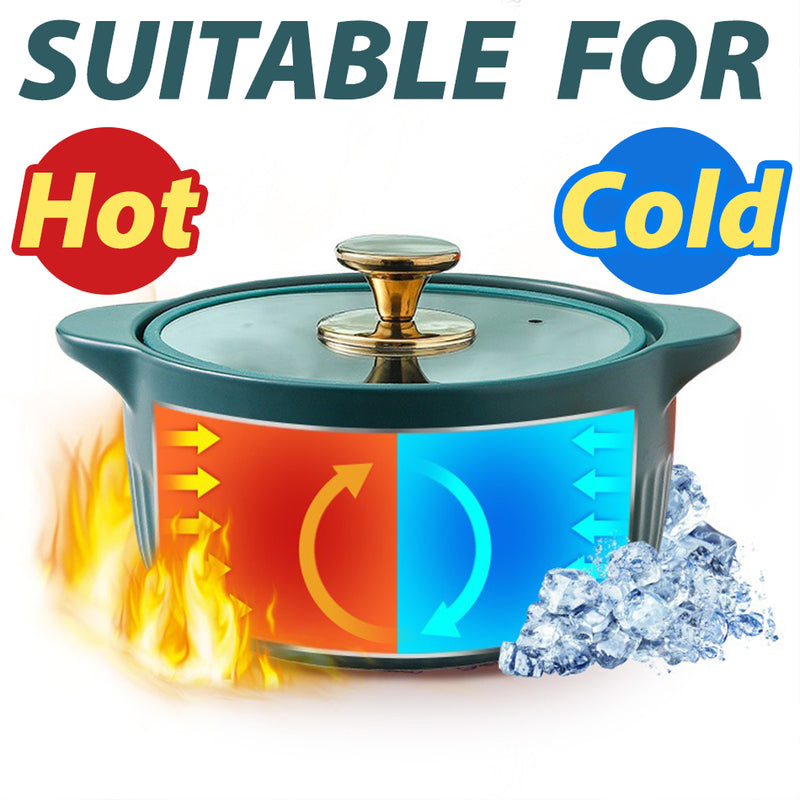idrop [ 3L ] Heat Resistant Heat Casserole with Glass Lid Periuk Casserole Seramik 耐高温陶瓷砂锅玻璃盖(砂煲)