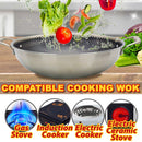 idrop [ 36CM ] Smokeless & Nonstick Honeycomb Kitchen Cooking Wok with Glass Lid / Kuali Memasak Tidak Lekat bersama Penutup Kaca / 玻璃盖无烟不粘蜂窝厨房炒锅
