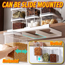 idrop Transparent Seal Tight Leakproof Food Grain Storage Container and Sliding Mount Holder [ 0.9L / 2.4L ]