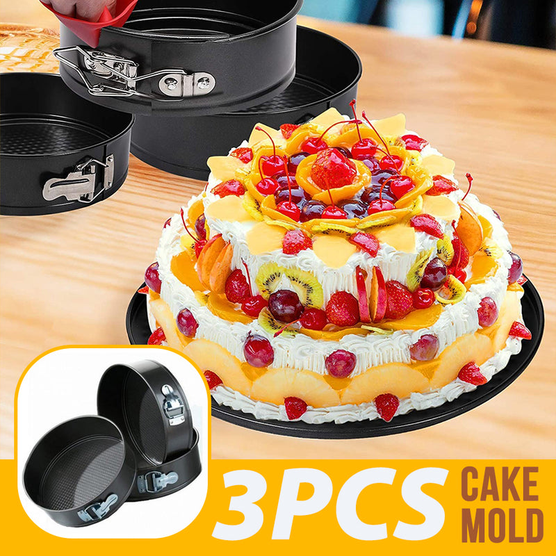 idrop [ 3PCS ] Nonstick Coating Springform Cake Mold Set / Acuan Buat Kek 3 Saiz / 3件套弹簧蛋糕模 [ 24CM / 26CM / 28CM ]