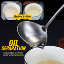 idrop Stainless Steel Oil Separation Hanging Soup Ladle SUS304 / Senduk Pemisah Sup Senang Gantung Keluli Tahan Karat / 304不锈钢油汤分离汤勺