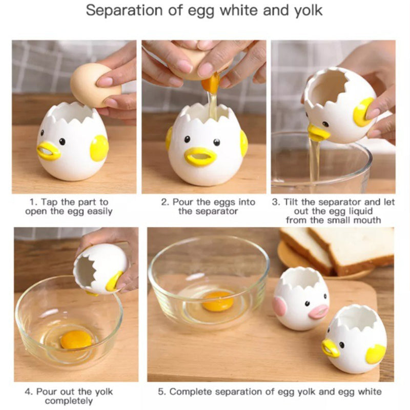 idrop Ceramic White Egg Yolk Separator Bird Design /  Pemisah Kuning dan Putih Telur Bentuk Burung Seramik / 陶瓷小鸟蛋清分离器