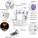 idrop  4 IN 1 Portable Mini Dual Speed Automatic Thread rewind Sewing Machine with LED Light