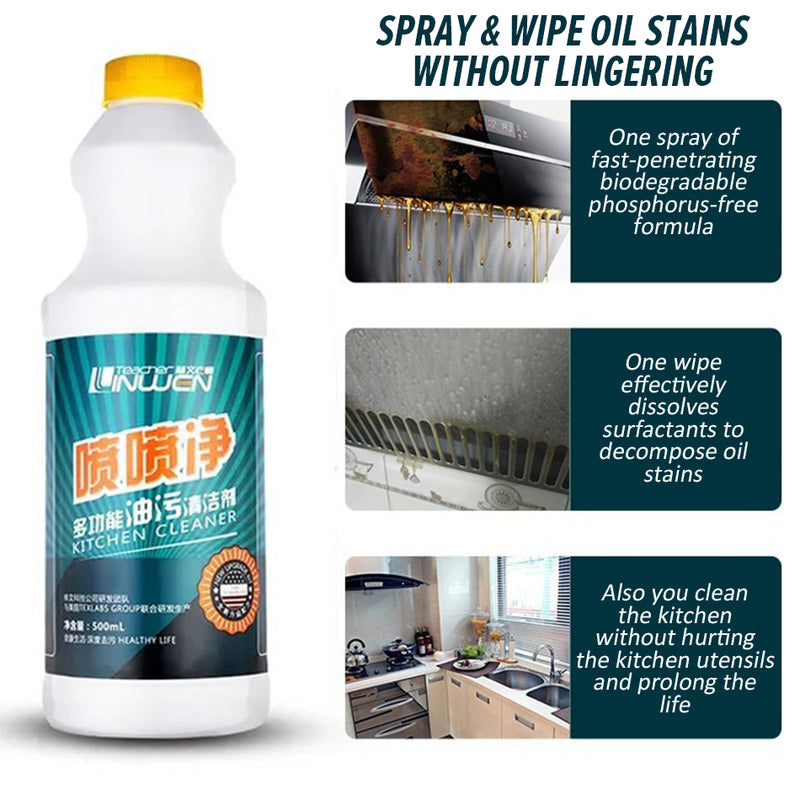 idrop 2PCS Multifunctional Spray Cleaner + 1PC Clothes Cleaner Degreaser / Pencuci Penyembur  Pelbagai Guna + Pencuci Sembur Pakaian Pembuang Minyak / 喷喷净2PCS多功能清洁剂+1PCS衣服清洁剂(去油剂)(林文老师LINWEN)