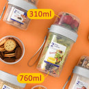 idrop [ 310ml + 760ml ] 2-Way Food Container Storage / Botol Bekas Simpan Makanan Dua Dalam Satu / 310+760ML干鲜两用分隔保鲜罐