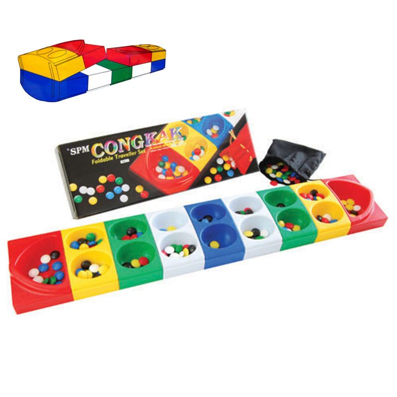 idrop CONGKAK GOLD / MULTICOLOR Foldable Edition Traveller Set [ SPM GAMES ]