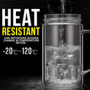 idrop [ 520ml ] Double Layer Glass Heat Insulation Drinking Cup with Stainless Steel Filter with Lid Cover / Cawan Gelas Minuman Penebat Haba / 带盖不锈钢过滤网双层玻璃隔热饮水杯