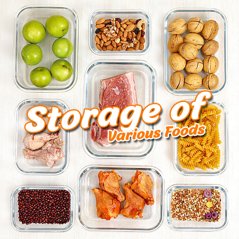 idrop [ 1000ml ] Rectangular Glass Borosilicate Heat Resistant Food Container Lunchbox / Bekas Makanan Gelas Tahan Panas / 1000ML高硼硅耐热玻璃保鲜盒(长方型)(1040ML)