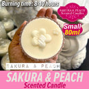 idrop Sakura & Peach Scented Candle Aromatherapy / Lilin Wangi Beraroma Sakura dan Buah Pic / 樱花桃香蜡烛香薰