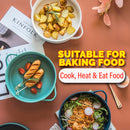 idrop [ 1000ml ] Ceramic Oven Binaural Round Baking Pan