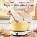 idrop [ 24CM ] Enamel Ceramic Saucepan Pot with Alloy Layer & Composite Bottom / Periuk Seramik Enamel / 24CM珐琅炖锅