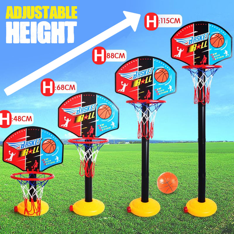 idrop 115CM Kid's Basketball Hoop Stand Game Set with Adjustable Height  [ 48cm~115cm ]