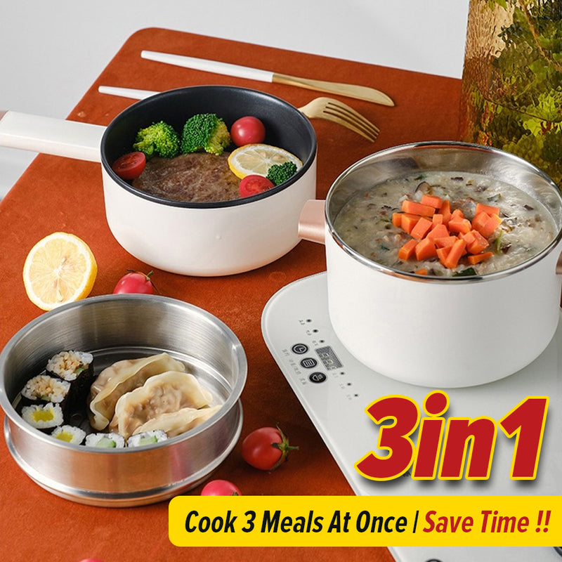 idrop [ 600ml ] Multifunctional Stew Steam & Fry Breakfast Cooker / Dapur Memasak Sarapan / 600ML多功能炖煮蒸煎早餐机