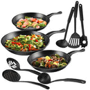idrop Kitchen Cookware Cooking Pans & Utensils Set [ 9PCS  ]