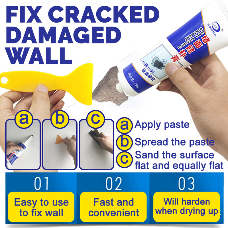 idrop 250g Wall Crack White Mending Plaster Filler Repair Cream Paste