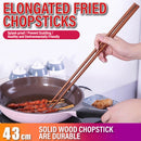 idrop [ 43CM ] Long Solid Wooden Chopstick for Cooking & Food Preparation / Chopstick Kayu Kegunaan Untuk Memasak / 43CM耐高温火锅铁木筷子