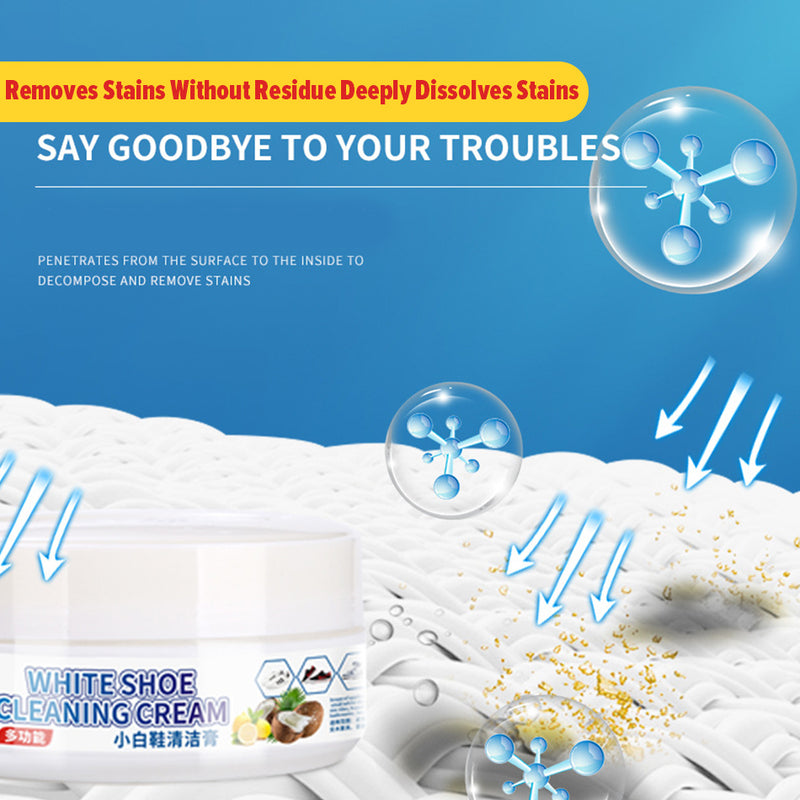 idrop [ 260g ] White Shoe Cleaning Cream / Pencuci Pembersih Kasut Krim Pemutih / 260G小白鞋清洁膏