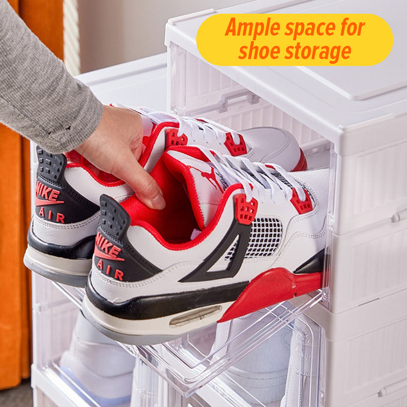 idrop [ 3 LAYER ] Plastic Shoe Box Storage / Bekas Kotak Penyimpanan Kasut / 三层免安装鞋盒(3矮)