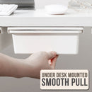 idrop Under Desk Punch Free Hidden Mounted Plastic Stationary Drawer for Home and Office / Laci Bawah Meja Senang Lekat Rumah dan Pejabat / 隐藏式安装塑料固定抽屉，适用于家庭和办公室