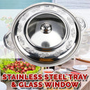 idrop [ 31CM ] Stainless Steel Food Buffet Display Tray