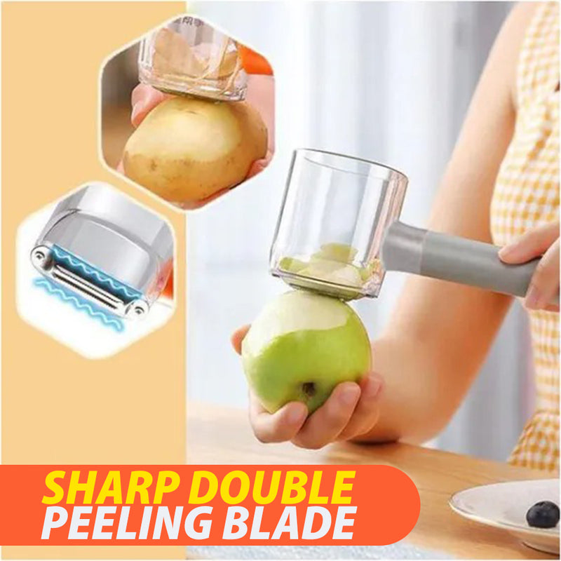 idrop Fruit & Vegetable Peeler with Container / Penghiris dan Pemotong Sayur dan Buah / 带容器的果蔬削皮器