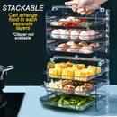 idrop [ 3 LAYER ] Multilayer Transparent Food Preparation Plate Rack / Rak Bertingkat Penyediaan Makanan / 多功能可叠加配菜盘