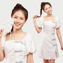 idrop Playful Puff Sleeve Cheongsam / Baju Cheongsam Lengan Kembang / 俏皮泡泡袖旗袍