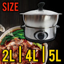 idrop [ 2L / 4L / 5L ] Cooker Pot Multifunctional Electric Cooking Kitchenware / Periuk Masak Elektrik Pelbagai Guna / 炊具锅多功能电煮厨具