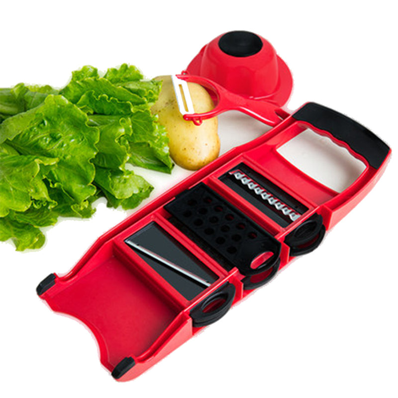 idrop MULTIFUNCTION Kitchen Vegetable fruit grater cutter slicer & Accessories + FREE peeler