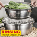 idrop [ 3 IN 1 ] 28CM Multifunction Kitchen Washing Rinsing Slicing Grating Bowl Set
