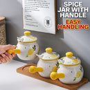 idrop [ 250ml ] Seasoning & Spices Ceramic Jar / Balang Seramik Perasa & Rempah / 陶瓷罐 水果带把陶瓷彩罐(混色)