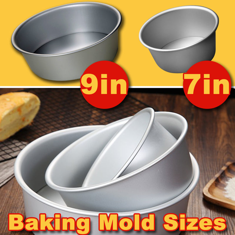 idrop [ 7in / 9in ] Aluminium Live Bottom Round Cake Baking Mold