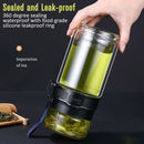 idrop [ 500ml ] 2IN1 Premium High Grade Glass Drinking Flask Tea Separation Bottle With SUS304 Stainless Filter / Botol Minuman Kaca 2 Dalam 1 Bersama Penapis Keluli Tahan Karat / 富光双层玻璃杯大容量茶水分离杯车载便携商务水杯