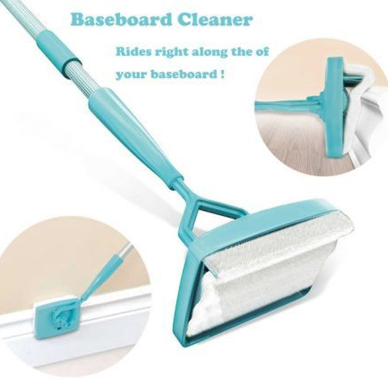 idrop Baseboard Buddy Fast & Easy Baseboard Cleaner - Adjustable Handle