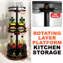idrop [ 2 LAYER / 3 LAYER ] 360° Household Kitchen Rotating Steel Frame Countertop Storage Rack Shelf