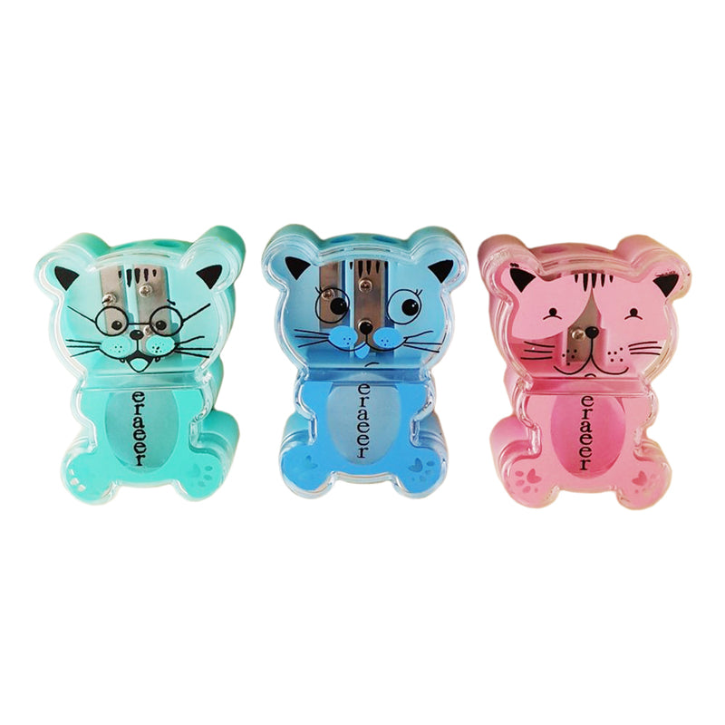 idrop DAIMARSE [ 12pcs ] - 2 Hole Cat Pencil Sharpener DMS-086