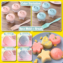 idrop 4Pcs Egg Steamer or Yogurt Cool Jelly Mold + Brush