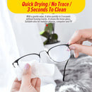 idrop [ 100pcs ] Alcohol Free Glasses Spectacles Cleaning and Nursing Wipes [ 7 x 12cm ] / Tisu Kain Lap Pencuci Cermin Mata Tanpa Alkohol / 无酒精眼镜清洁护理湿巾(CLEAN)(100片1盒)(7*12CM)