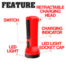 idrop LED Light Rechargeable Flashlight Bright Torch Light [ 4X 0.1W ]