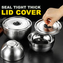 idrop [ 560ml ] 14CM Stainless Steel Heat Insulation Seal Lid Food Bowl / Mangkuk Makanan Penutup Penebat Panas Tahan Karat / 304全钢密封不锈钢钻石碗双层隔热碗带密封盖)