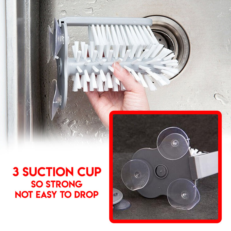 idrop Suction Wall Double Sided Cleaning Cup Brush