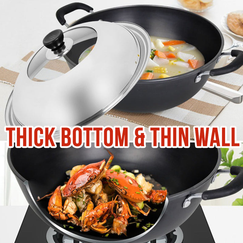 idrop [ 45CM ] Kitchen Titanium Alloy Frying Cooking Wok