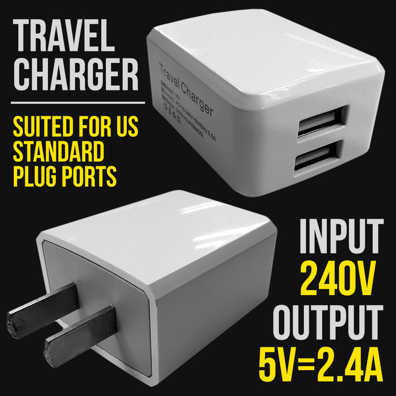 idrop USB Charger Plug Head 2 USB Port [ US Regulation Standard ]