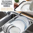 idrop Telescopic Stainless Steel Kitchen Colander Strainer Draining & Washing Basket